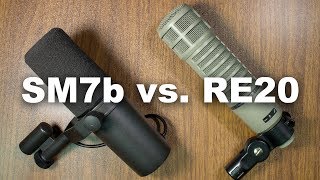 Video thumbnail for Shure SM7b vs. Electro Voice RE20 Comparison (Versus Series) by Podcastage