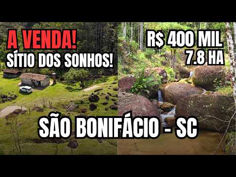 SÍTIO COM 7.8 HECTARES EM SÃO BONIFÁCIO - CACHOEIRAS - PASTAGEM - RIACHO | R$ 400 MIL