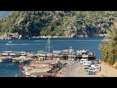 WATER TAXI EICHMELER - MARMARIS |  VIEW OF THE BURNED MOUNTAIN AND COAST🌊🇹🇷🏔🚤