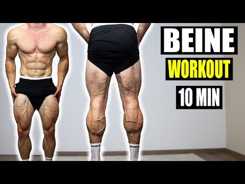 10 Minuten Beine + Waden Workout für Zuhause | Sascha Huber - Beintraining Extrem