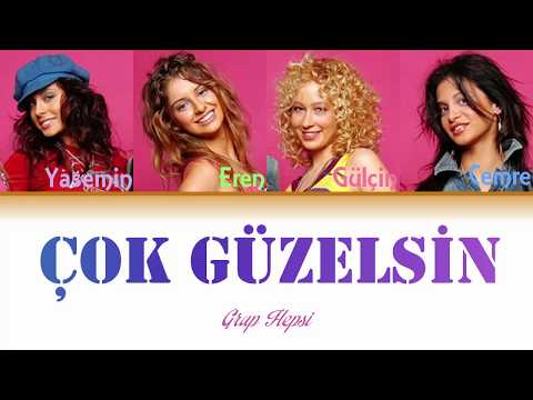 Grup Hepsi - Çok Güzelsin (Renk Kodlu Şarkı Sözü)