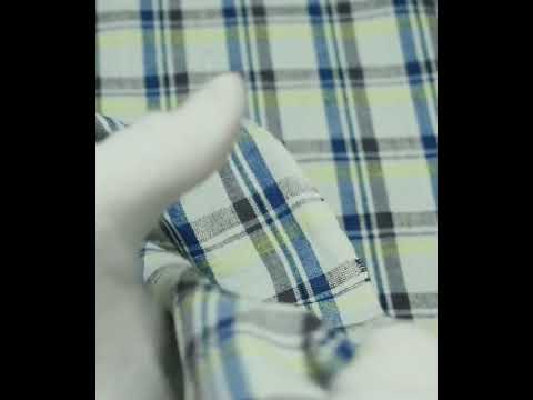 Check Multicolour Cotton Khadi 140 GSM Handwoven Fabric 757 — video