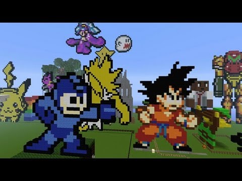 Minecraft 3d Pixel Art Land