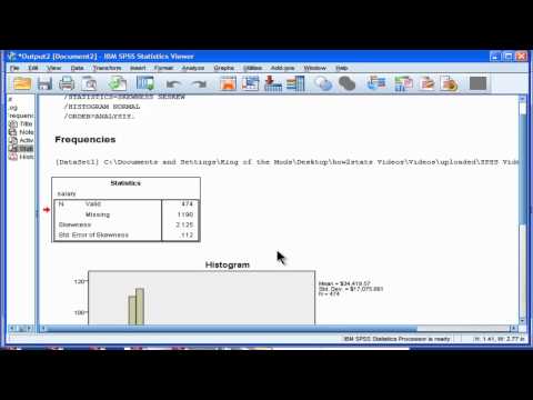 Skewness - SPSS (part 1)