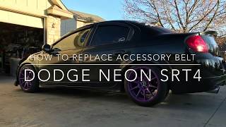 How to install serpentine / accessory belt Dodge neon Srt4