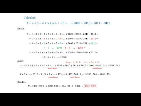 Suma lui Gauss -Teorema împărţirii cu rest -Operatii cu numere naturale -Matematica-Pregatire online