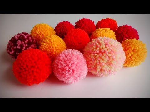 How To Make Pom Pom | How To Make Perfect Yarn Pom Poms | Easy Way Of Pompom Making