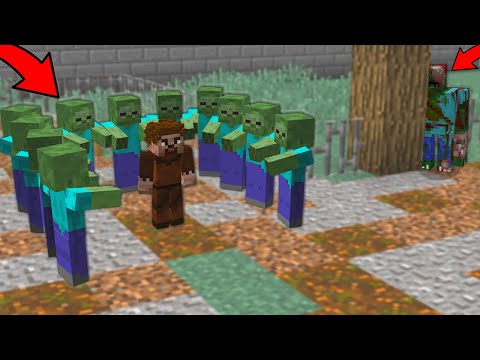 WILL THE ZOMBIE KING SAVE THE POOR FROM ZOMBIES? 😱 - Minecraft