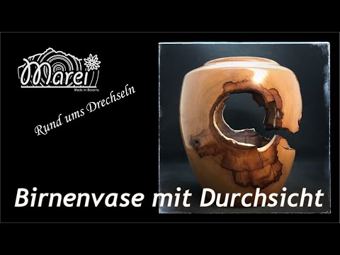 Birnenvase mit Durchsicht