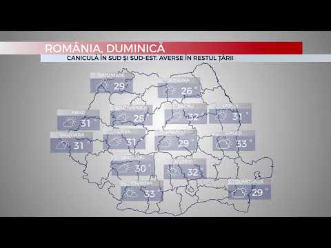 Mediafax Meteo 06 Iulie - Week-end canicular și ploios