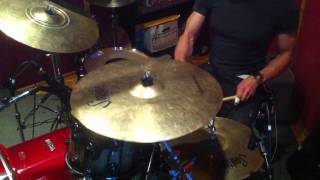 Shay Godwin recording drums at Zappa Studios (Utility Muffin Research Kitchen)