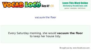 Video thumbnail for vacuum the floor