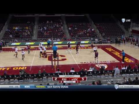 Women's Volleyball: USC 3, ASU 1 - Highlights 10/5/16