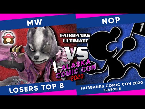 Fairbanks Alaska ComicCon 2020: MW (Wolf, PT) vs Nop (Mr. Game & Watch) - SSBU Losers Top 8