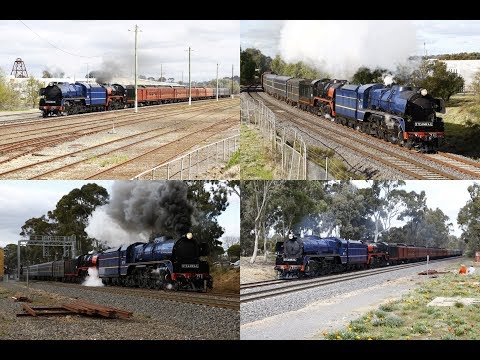 Trackside: R711 and R761 on Steamrail Victoria's Maldon Experience- 9/9/17