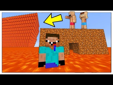 NOOB CONTRO ONDA GIGANTE DI LAVA! - Minecraft ITA