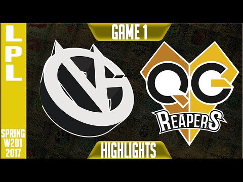 Vici Gaming vs QG Reapers Highlights Game 1 - LPL W2D2 Spring 2017 - VG vs QG G1