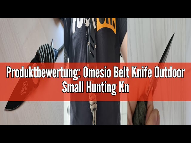 Vídeo relacionado con Omesio Cuchillo De Cinturón Para Exteriores, Pequeño Cuchillo De Caza Con Funda De Plástico, Mini Cuchillo De Campamento EDC, Hoja Completa Negra