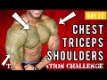 30 MIN Push Workout using DUMBBELLS ONLY (Chest Shoulders Triceps) - 4 WEEK TRANSFORMATION CHALLENGE