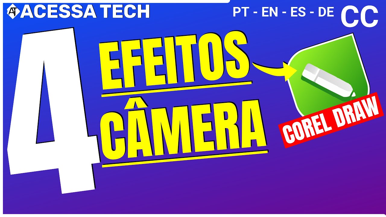 Thumbnail do tutorial: 4 Efeitos de Câmera no CorelDRAW – Como Usar e Aplicar
