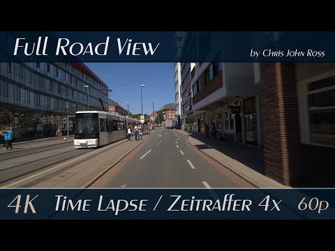 Bremen, Germany: Hemelingen - Habenhausen - Neustadt - Mitte - 4x Time Lapse (Zeitraffer) - 4K Video