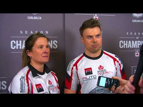 2018 Canad Inns Canadian Mixed Doubles Trials - Media Scrum - Draw 15