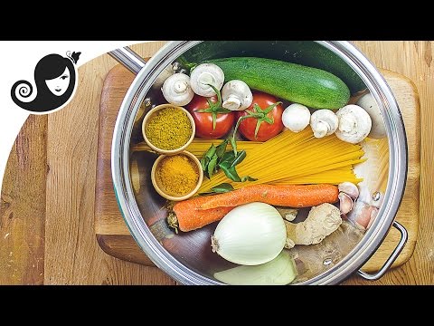 One Pot Pasta - Curry Vegetable Spaghetti | Vegan/Vegetarian Recipe