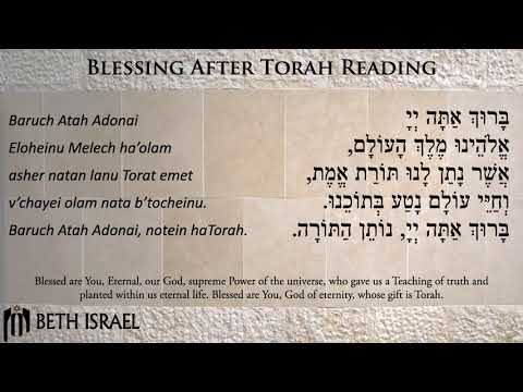 Blessings Before & After Reading Torah for Aliyah