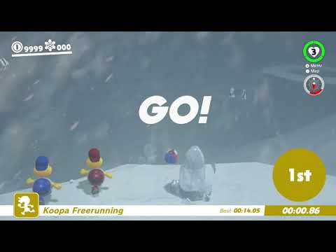 [13.96] Super Mario Odyssey snow kingdom koppa freerunning