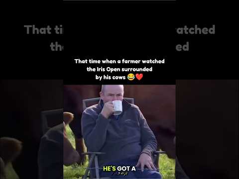 That time when a farmer watched the Iris Open surrounded by his cows 😂❤️