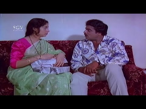Ambarish Shocked By Listening Wife Sudharani's Words | Munjaneya Manju Kannada Movie Scene