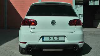 Video: Fox Edelstahl Duplex Sportauspuff-Komplettanlage ab Kat VW Golf 6 GTI Video: Fox Edelstahl Duplex Sportauspuff-Komplettanlage ab Kat VW Golf 6 GTI