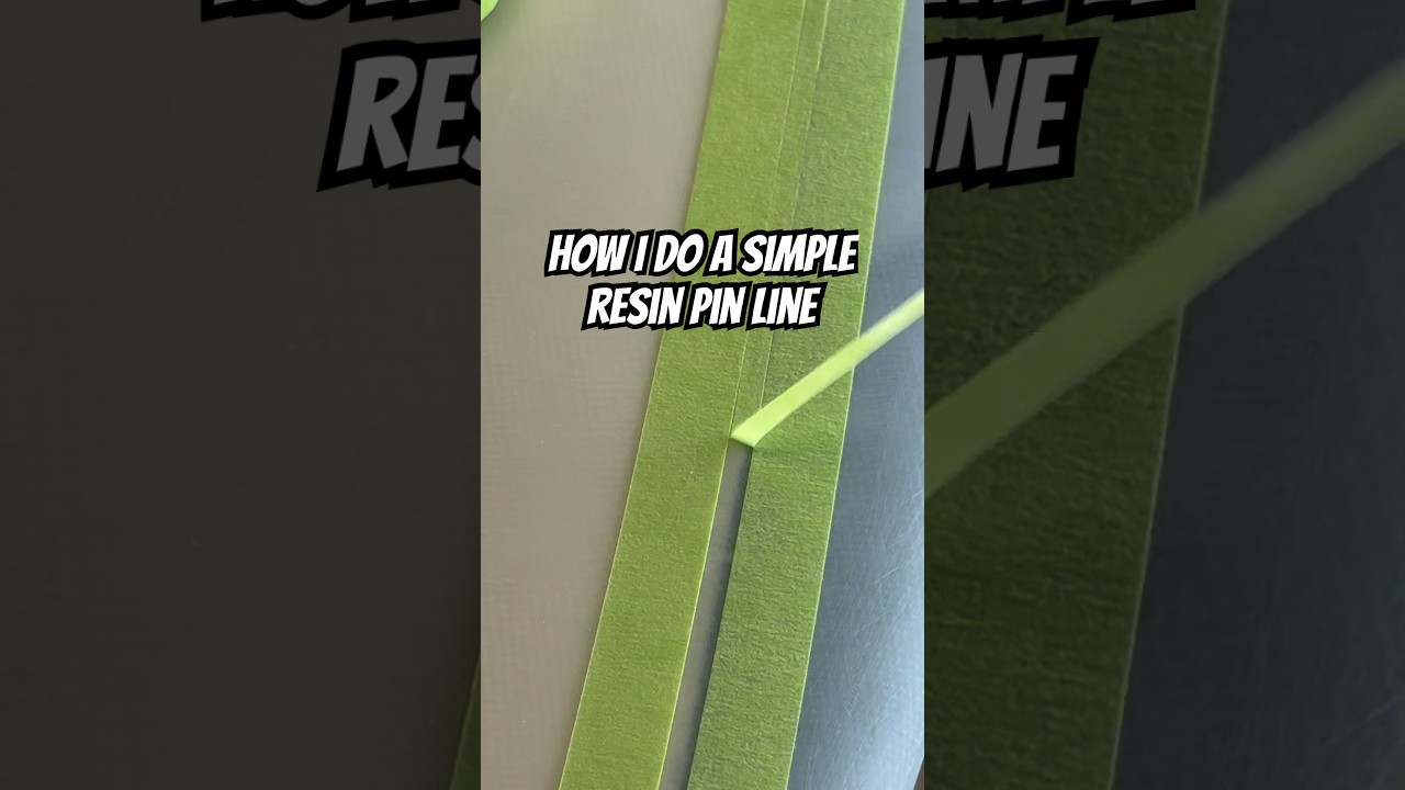 How I do a simple resin pin line. #diy #asmr #tutorial #surf #surfboard