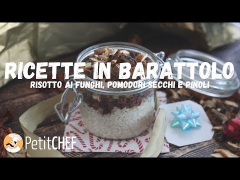 Ricette in Barattolo - Preparato per risotto ai funghi, pomodori secchi e pinoli