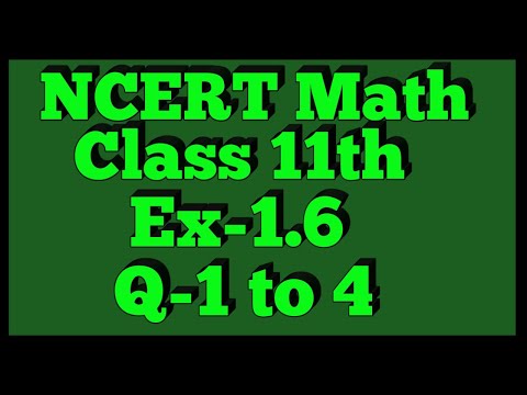 Chapter 1 Exercise 1.6 (Q1,Q2,Q3,Q4) Sets Class 11 Maths NCERT