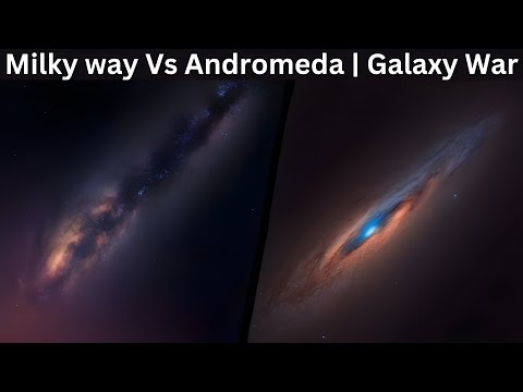 Battle of Galaxies | Milky way Vs Andromeda | The Cosmic Exodus | #multiverse #milkyway #andromeda