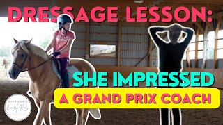 DRESSAGE LESSON: HOW SHE IMPRESSED A GRAND PRIX RIDING COACH | VLOG
