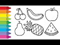 Learn Fruits Drawing | Painting and Coloring for Kids & Toddlers | Drawing Tips for Kids #drawing