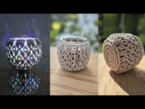 DIY Macrame Leaf Plant Hanger Lantern