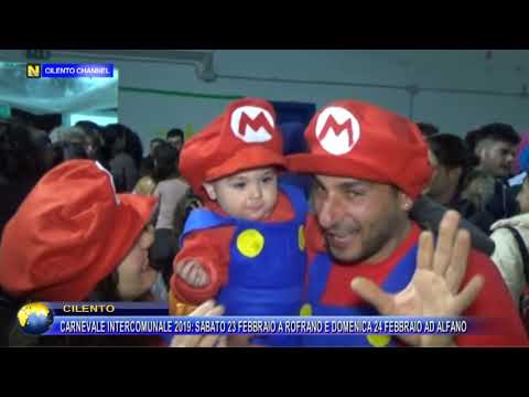 CILENTO, CARNEVALE INTERCOMUNALE 2019 SABATO 23 FEBBRAIO A ROFRANO E DOMENICA 24 AD ALFANO