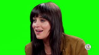 Dakota Johnson "I'm also not a superhero, tried, failed" Hot Ones green screen