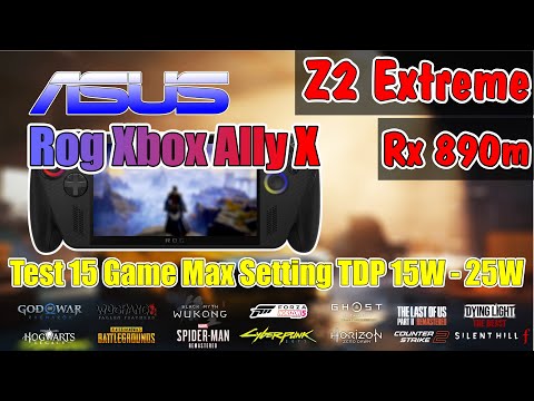ROG Xbox Ally X: 15 Game Test | 1080p Max Settings! Real-World Performance (TDP 15W vs 25W)
