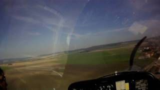 preview picture of video '1016Vivat glider L-13 Vivat landing at LKMK Moravska Trebova, Czech Republic with camera ContourHD'