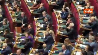 Protesta delle opposizioni mentre la maggioranza esulta dopo approvazione Legge elettorale alla...