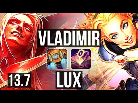 VLADIMIR vs LUX (MID) | Rank 3 Vlad, 5/0/1 | TR Challenger | 13.7