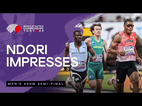 Ndori storms to 44.21 400m in the semi finals | World Athletics Championships Tokyo 25