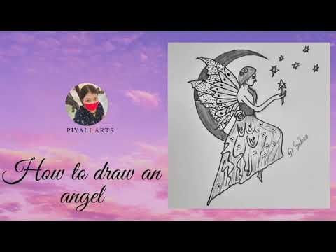How to draw an angel | Angel easy step by step - Pencil Sketch