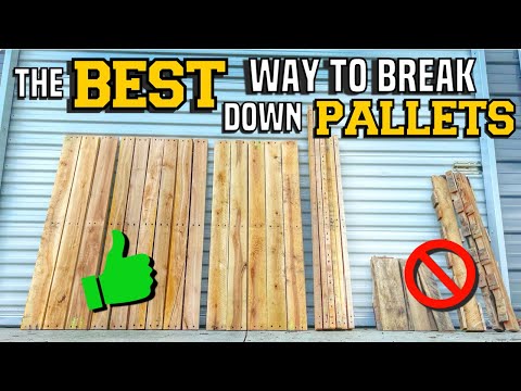 The BEST way to Break Down PALLETS | Yield the MOST Wood Without Damaging it! | Must Watch