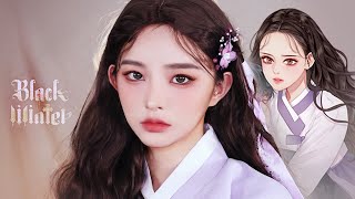 eng/jpn) 설날특집🤍 #만찢메 3탄🪁 블랙윈터 '설해사' 웹툰 커버 메이크업