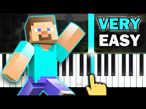 Minecraft - Subwoofer Lullaby - VERY EASY Piano tutorial